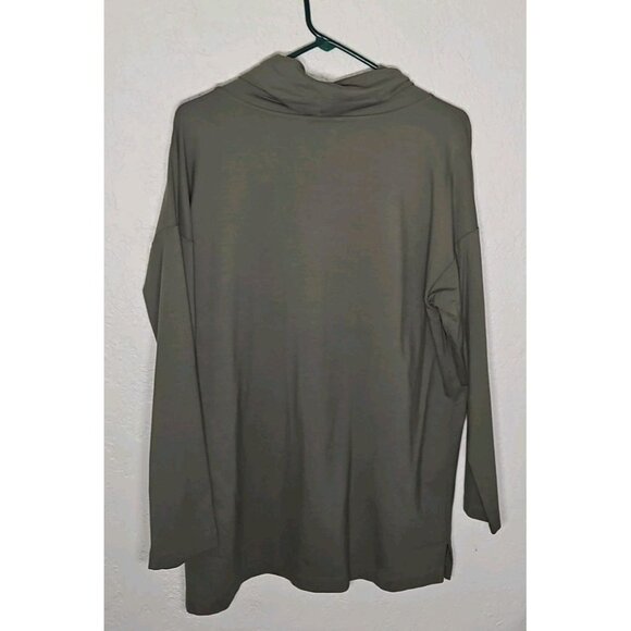 Banana Republic Cowl Neck Sweatshirt Size Large Dusty Olive Green - Picture 5 of 6